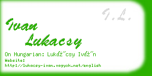 ivan lukacsy business card